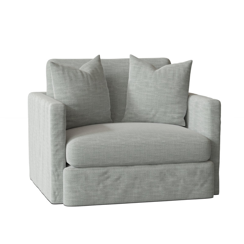 Fauteuil à housse de coussin de 47 po de large Hartig, Conversation Capri Basketweave
