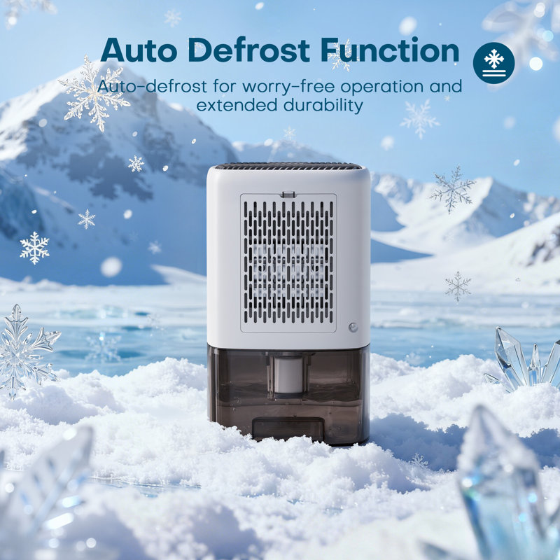 Kloudic 37OZ Small Dehumidifier with Auto Shut Off, Auto Defrost, Color-Changing Indicator & Washable Filter, Ultra-Quiet for Bathroom, Bedroom, Closet, RV