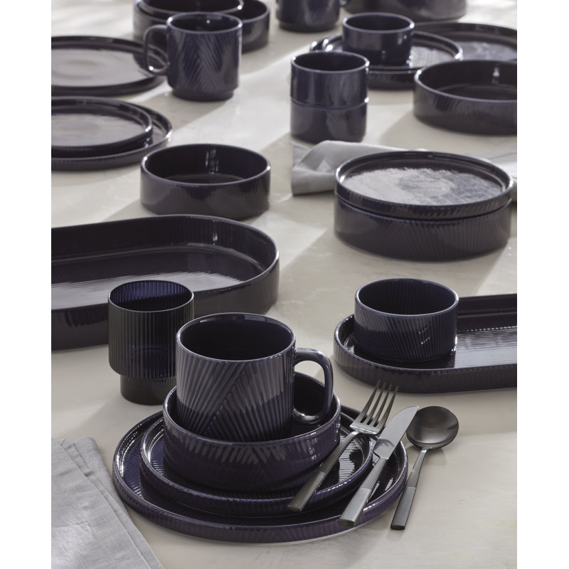 Modulus 20-Piece Flatware Set, Black