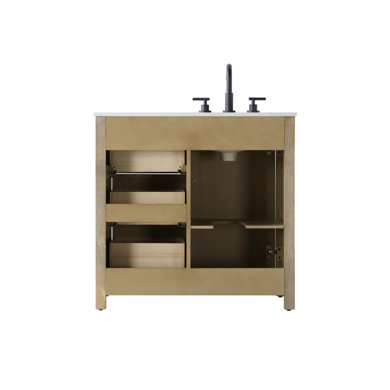 Meuble-lavabo simple 36 po, Linen Oak