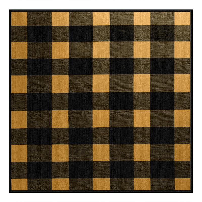 Machine Washable Botanical Brown Area Rug, Square 8'