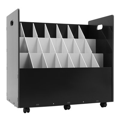 21 Slots Roll Files Storage Organizer With Wheels