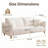 87" Modern Flared Arm Textured Linen Sofa-1080210034