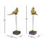 Ensemble de figurine en résine perroquet métallique de grande hauteur 2 pièces Atkins