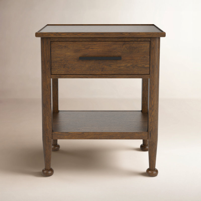 Billie Whiskey Oak One Drawer Nightstand, Brown