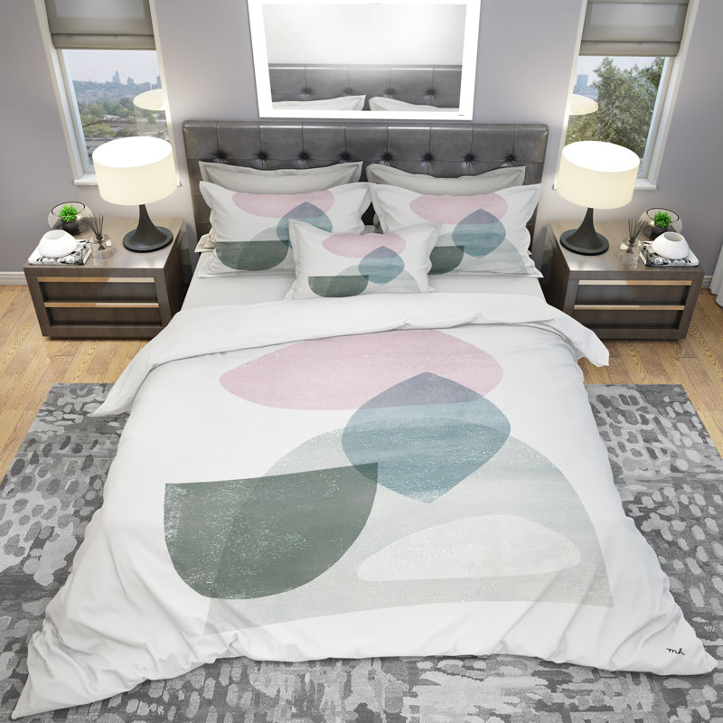 Ensemble de housse de couette géométrique de rêve vieilli i, Housse de couette très grand + 2 taies décoratives
