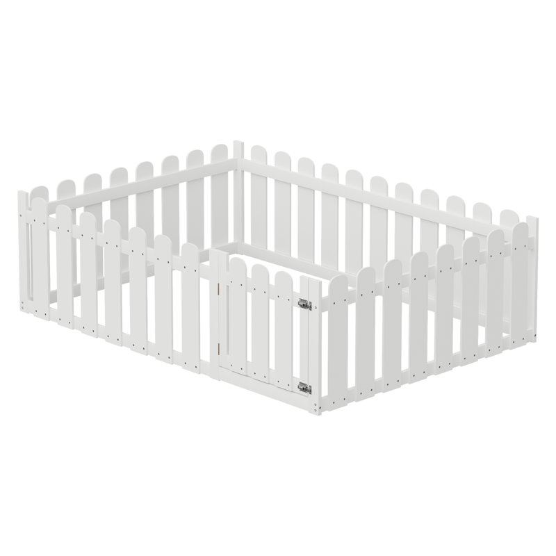 Jutta Solid Wood Bed, 140 x 200cm, White