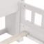 Solid Wood Platform Bed With Bookcase Headboard, Footboard, Adjustable Guardrails, Led Sensor Light-2132886012-2132886008