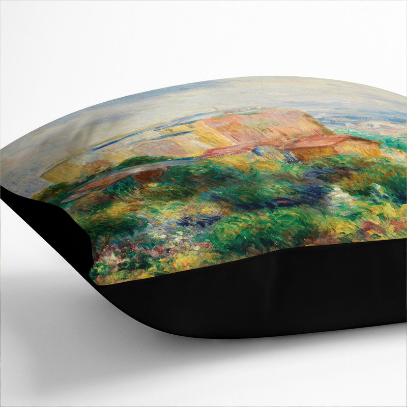 Square Cushion, 55cm H x 55cm W x 20cm D, Black