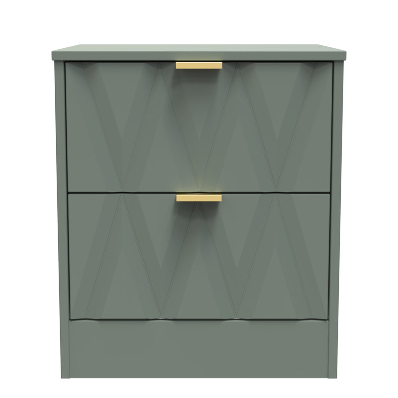 Las Vegas 45cm W Manufactured Wood Bedside Table, Reed Green