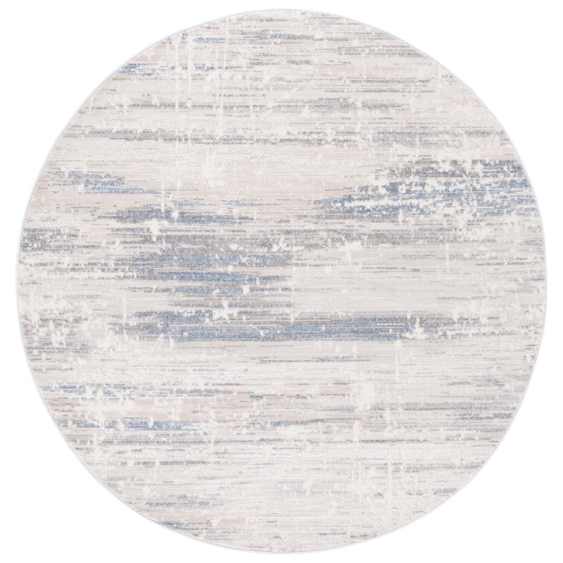 Whisper Performance Abstract Rug, Round 6'7"