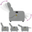  Fauteuil inclinable de massage en tissu gris clair-188861310