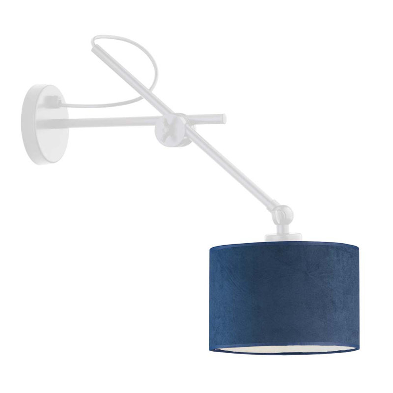 Ahyana Swing Arm Sconce, Navy, Silver