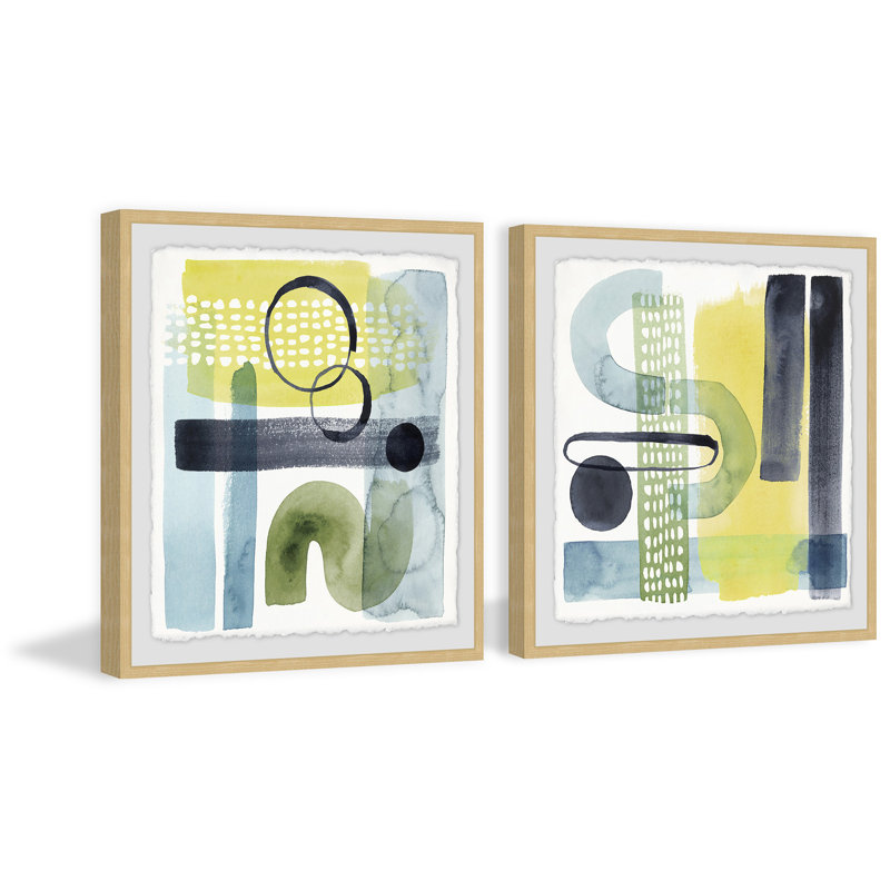 " Refractions V " 2 - Pieces, 24" H x 24" W