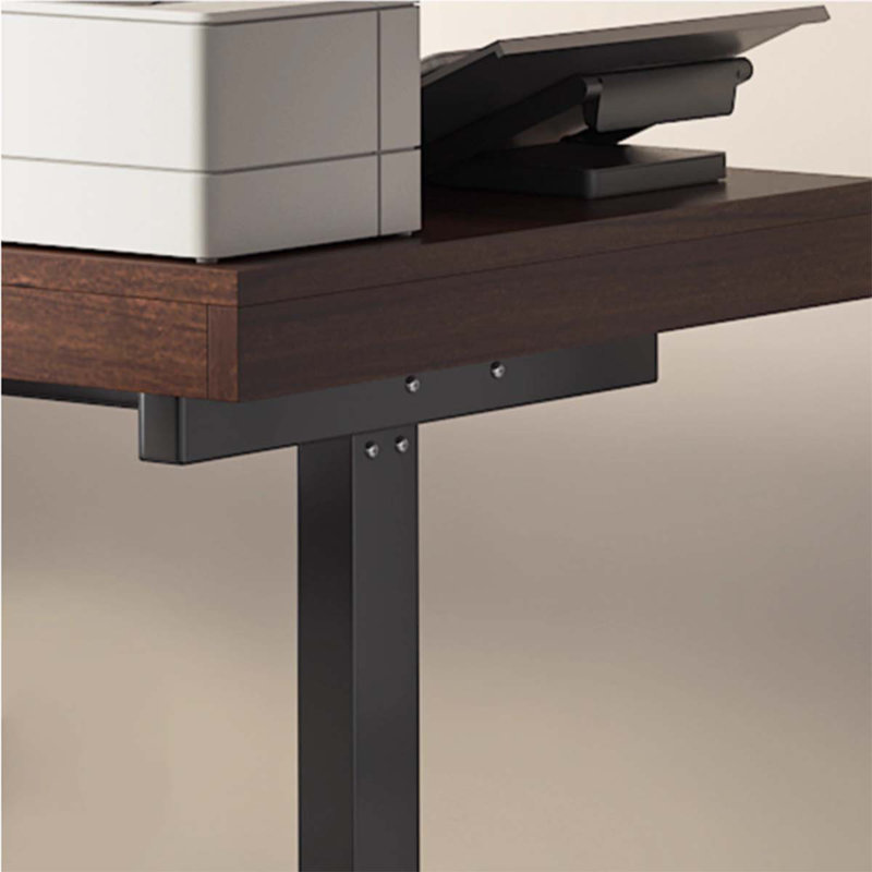 Double storage compartment height-adjustable table, 31.89" H x 62.99" W x 27.56" D