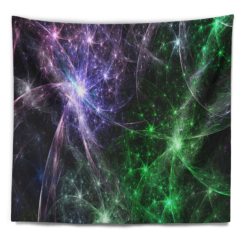 Tapisserie abstrait de couleur abstraite fireworks, H 68 po x l 80 po