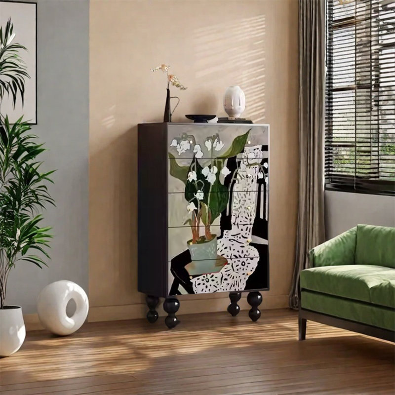 Armoire de rangement élégante à cinq tiroirs