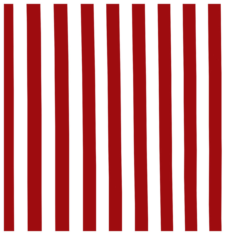 Red White Stripes Canvas Gallery Wrap in Many Sizes, 16 po x 16 po