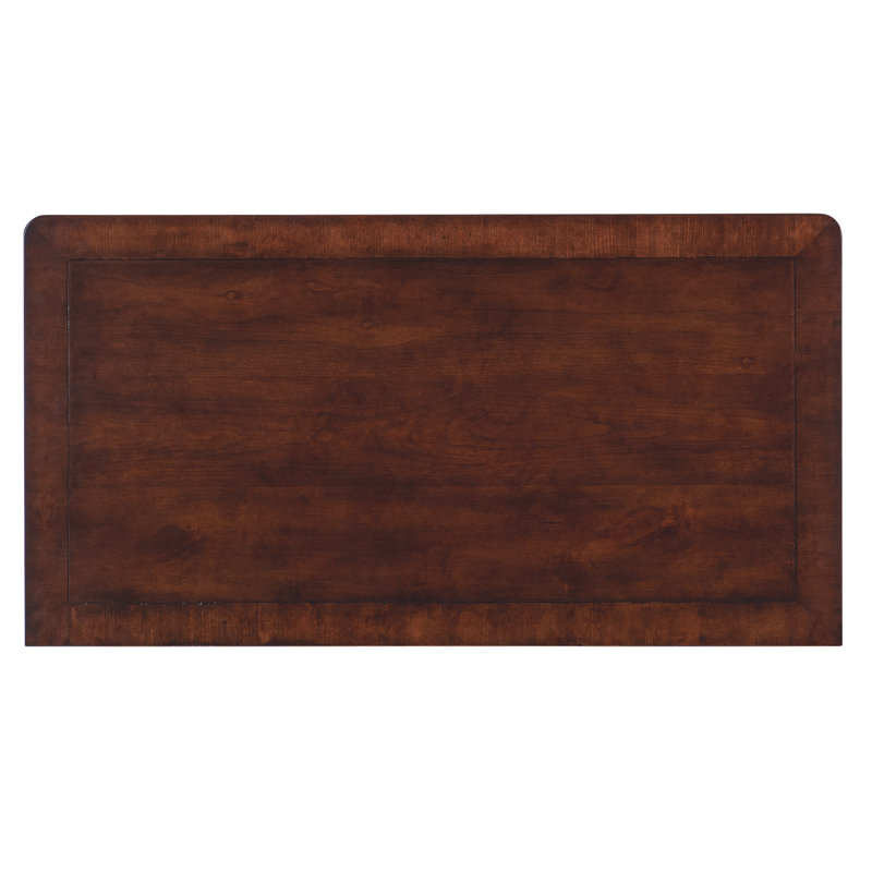 Charleston Brown 3-Drawer Nightstand with Walnut Inlay