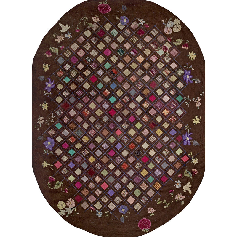 Tapis crocheté ovale American