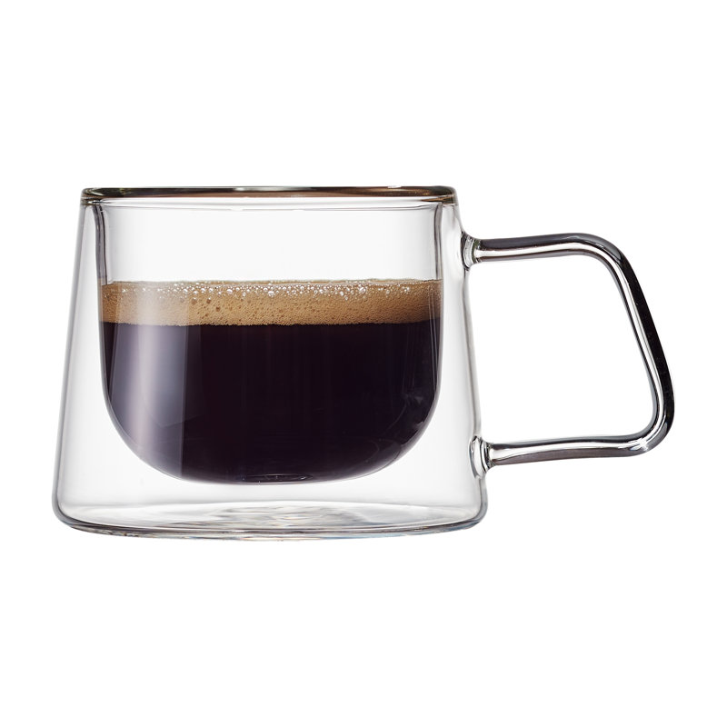 Espresso Barista Double Wall Insulated Coffee Mug, 110 ml 4 Piece Set,Tea,Latte,Beverage Glasses