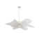 This Unique LED Chandelier Is In A White Finish. The Frame Is Made Out Of Metal, And The LED Bulb Is Integrated Into The Frame. The Adjustable Cord Link Makes This Fixture Suitable For Most Ceiling Heights.