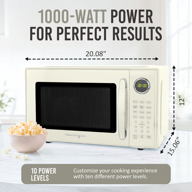 Rétro 1,1 pi³ Four à micro-ondes de comptoir, lierre, Lierre