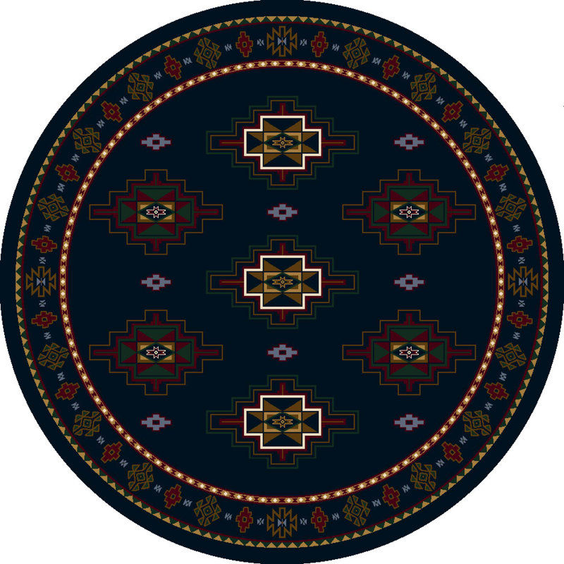 Tapis saphir Alminus Signature Star, Rond 7 pi 7 po
