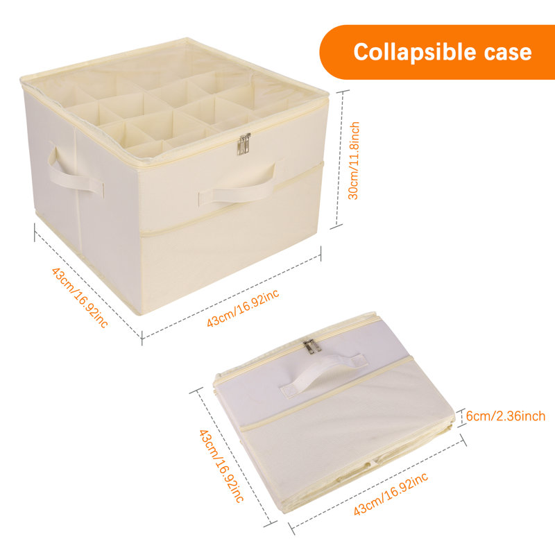 16 Pair Stackable Accent, Beige