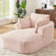 Chaise longue en velours côtelé rose, sans montage, coussin à ressorts, confortable pour appartement, canapé surdimensionné, chaise longue, esthétique moderne