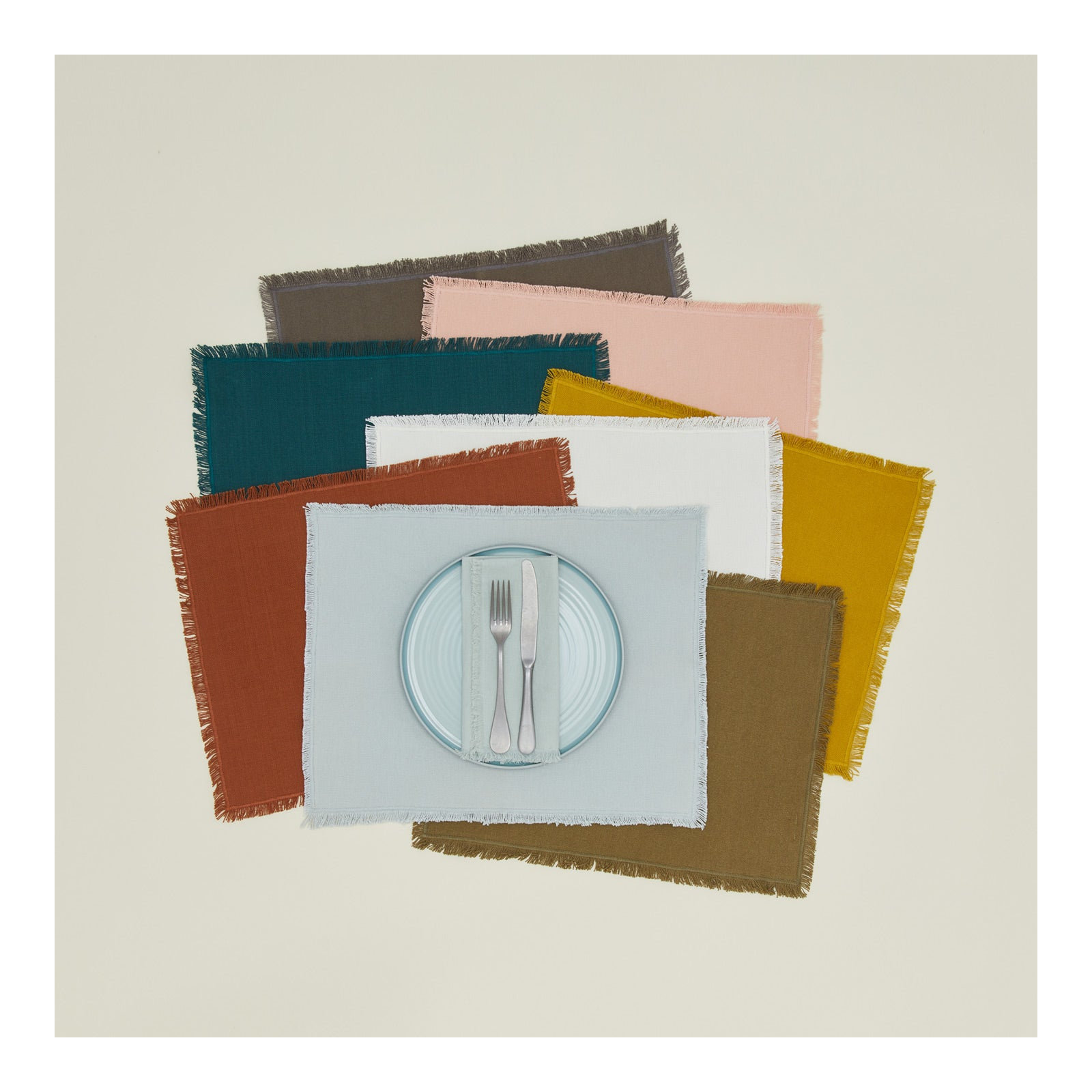 Essential Cotton Placemat, Peacock