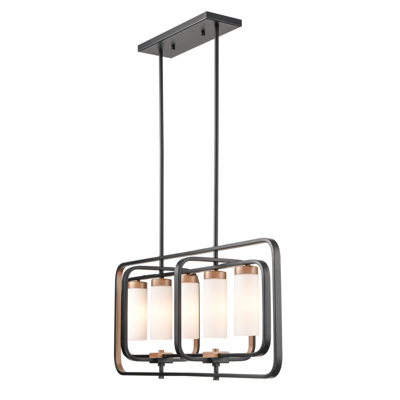 Rex 5 - Light Dimmable Kitchen Island Square / Rectangle Chandelier