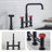 Urbix Bridge Faucet with Side Spray Included-49089341