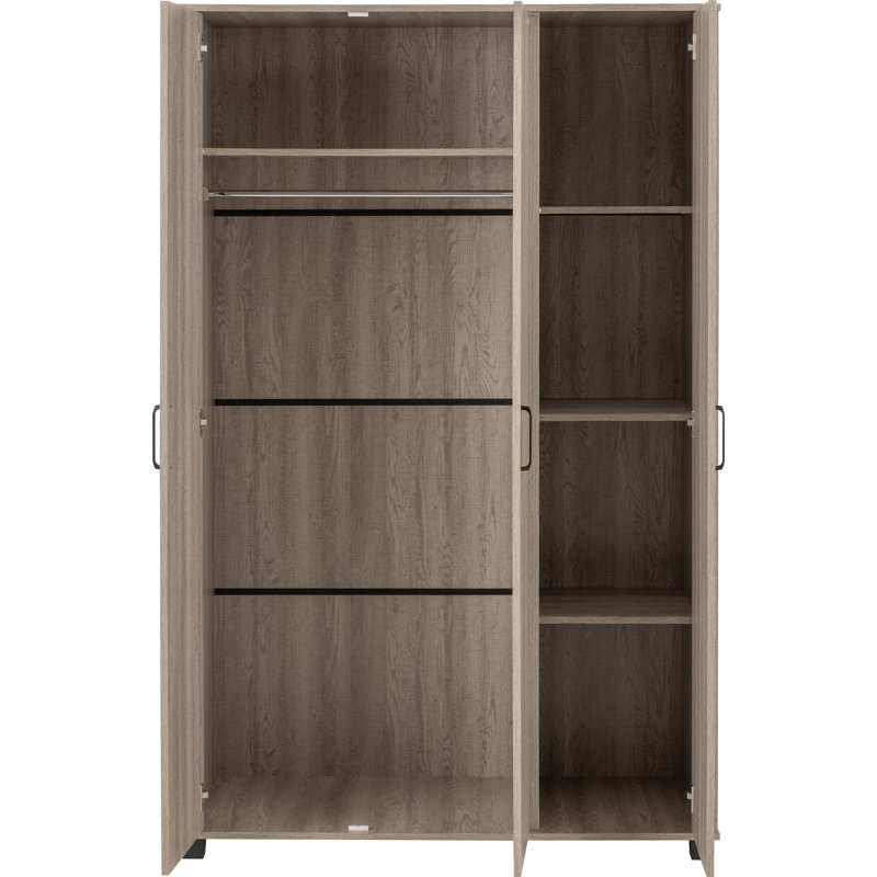 Naisha 3 Door Manufactured Wood Wardrobe