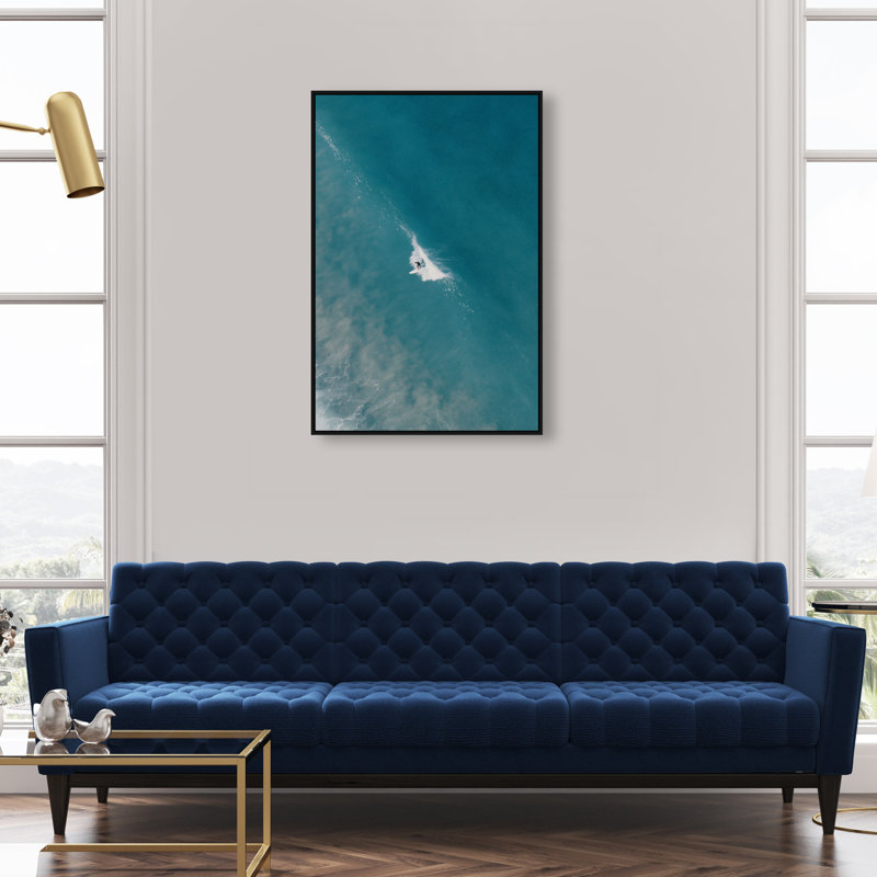 Aquamarine Breath Print by Oliver Gal, 25"H x 17"W, Black Floater Frame