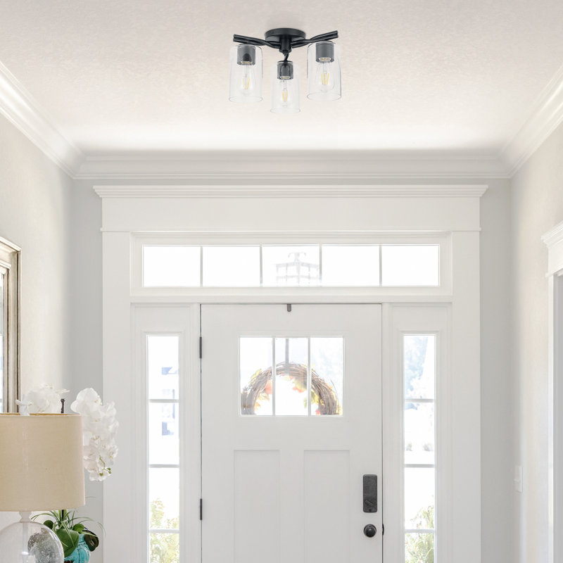 Luminaire d'intérieur semi-encastré Lantier avec verre transparent