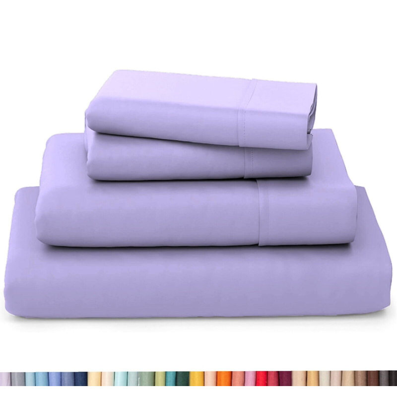 Ultra Soft Bamboo Sheet Set - 4 Pc Set - Wrinkle Resistant - Cooling Sheets with Deep Pockets, Periwinkle