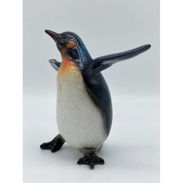 Arigato Dancing Emperor Penguin Figurine Bungalow Rose