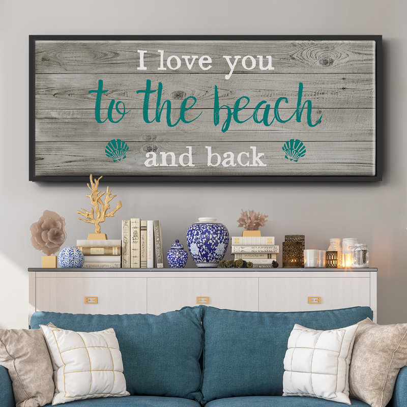 Beach and Back- Framed Canvas, 20" H x 50" W