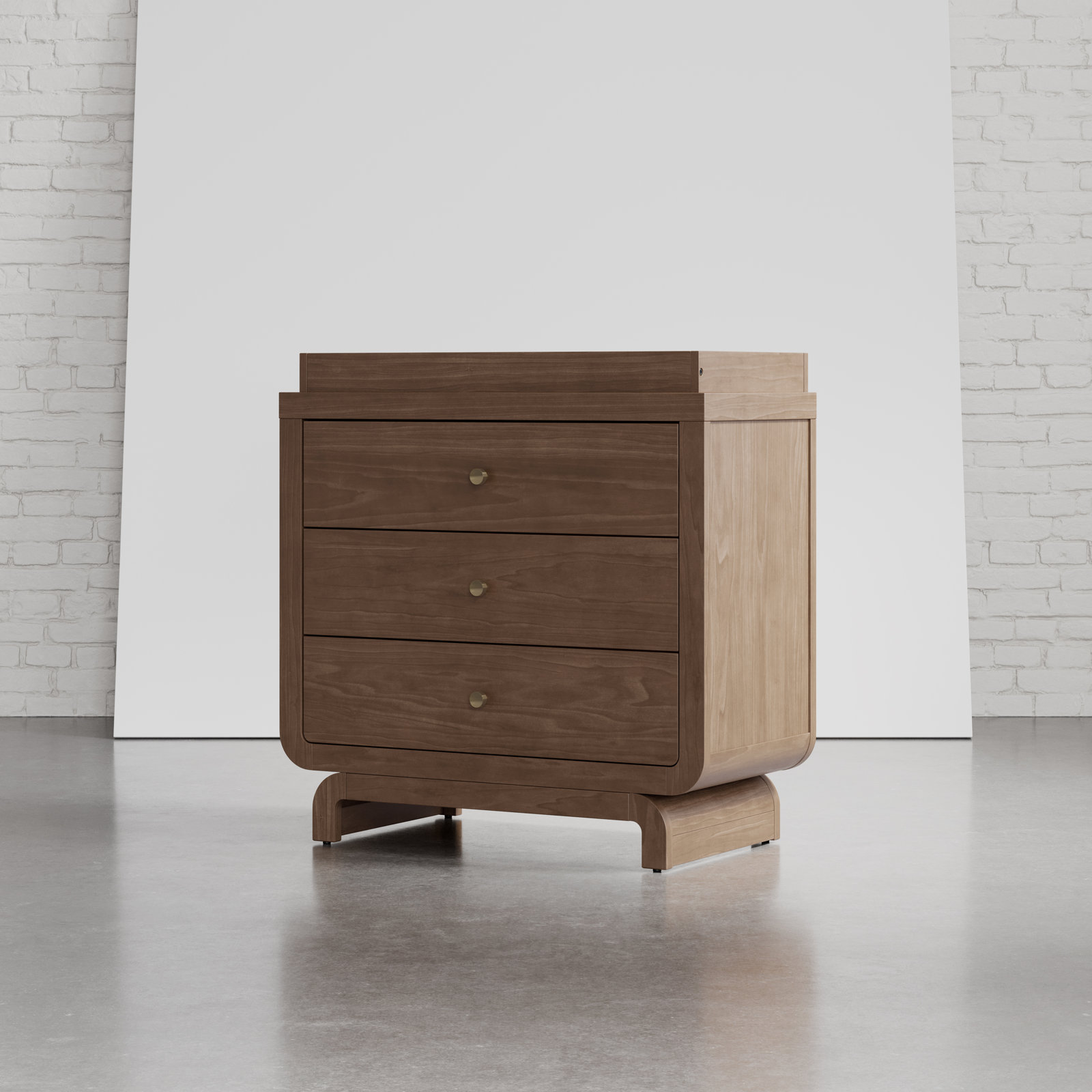 Santorini 3-Drawer Changing Table Dresser, Hazelnut