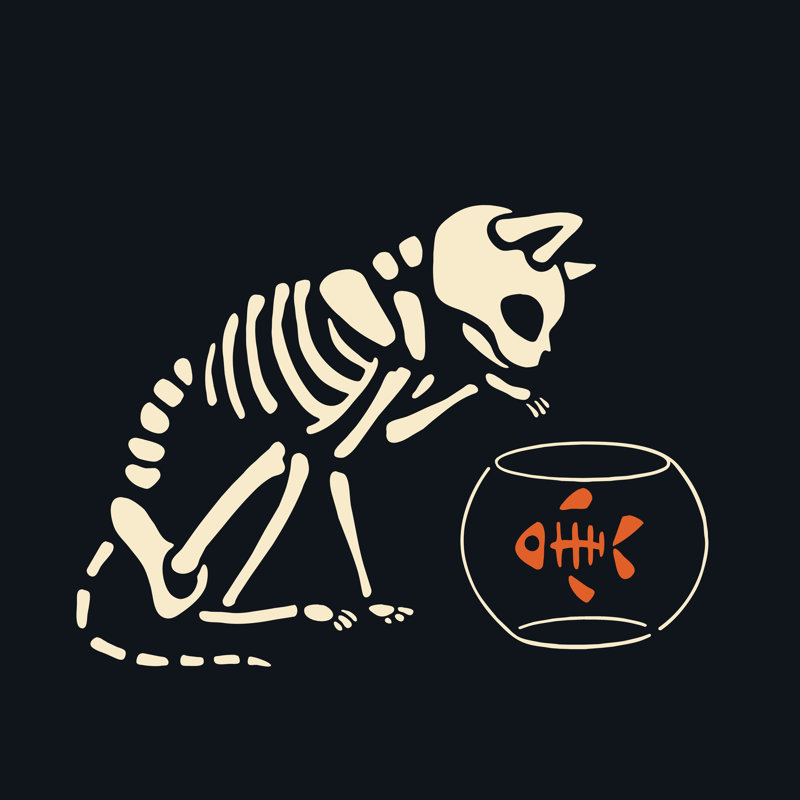 Skelepet IX par Victoria Barnes, H 20 po x l 20 po