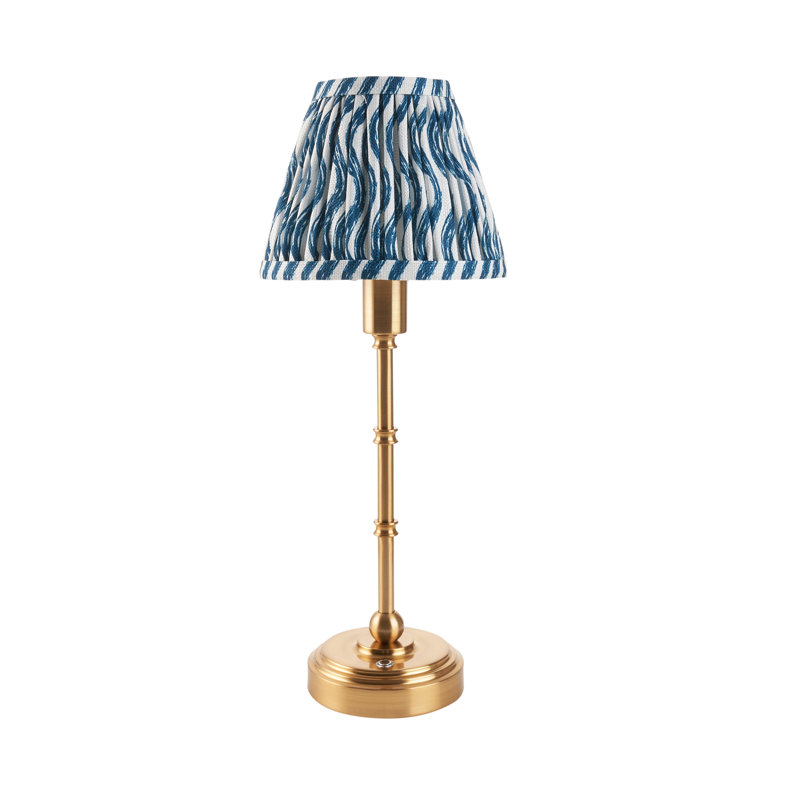 Burley Rechargeable Metal Table Lamp, Marlin Blue