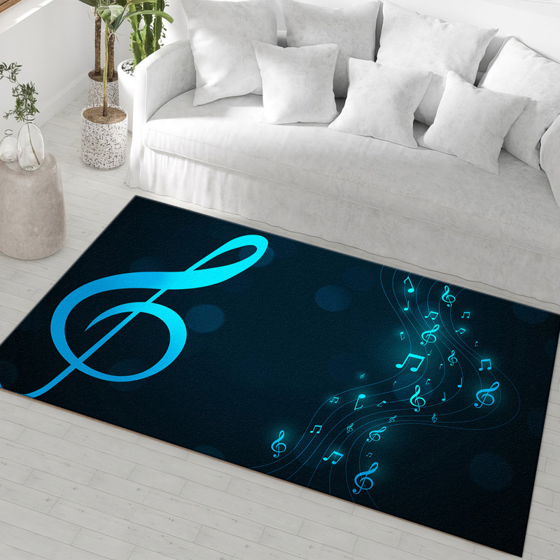 Floral Medley Printed Soft Pile Rug with Intricate Colorful Design Ideal for Brightening Up Your Home Decor