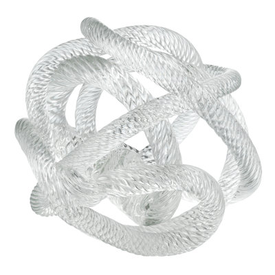 Dominico Glass Rope Desk Accessory Sculpture
