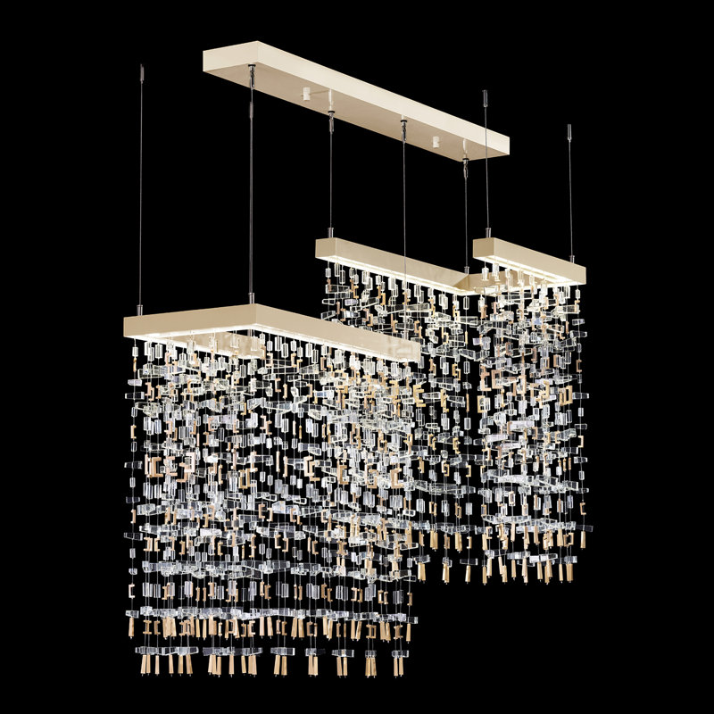 Capri 18 - Light LED Pendant, Standard Soft Gold Leaf