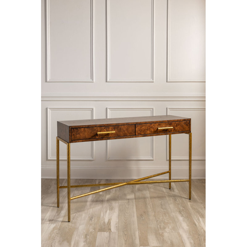 Burlwood Console, Whiskey Burlwood