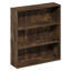 Étagère Olmeda, bibliothèque à 3 niveaux, tablette cubique avec tablette ouverte, 18 x 61 x 66 cm, idéale pour le salon, la chambre ou le bureau, couleur pin ambré.-128766317-128766320