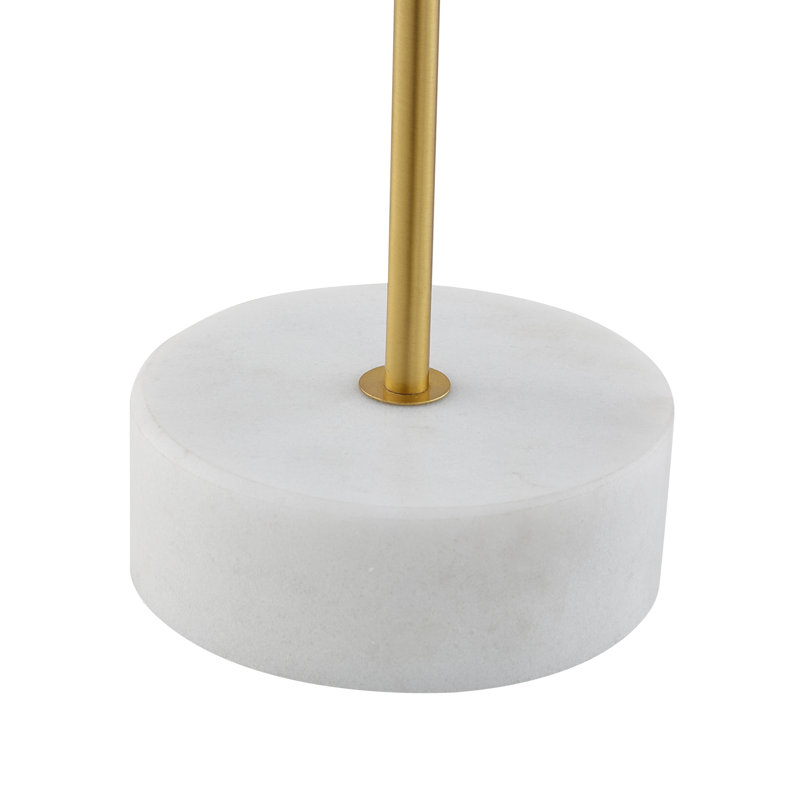 Lampe de bureau en métal Gilleod, Brun, Blanc