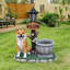 Décoration de jardin pour chien assis Akita