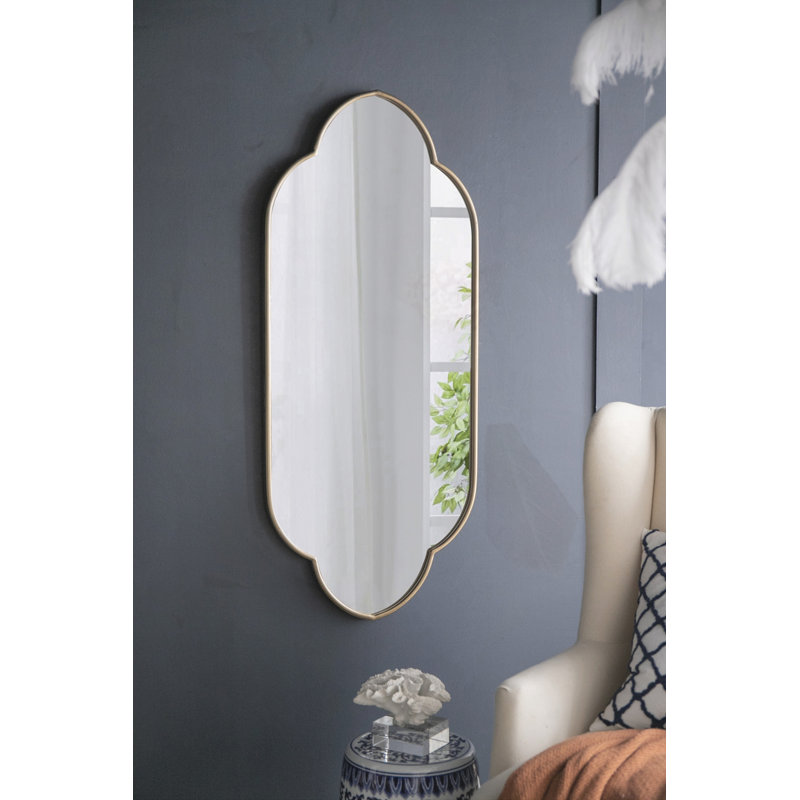 Miroir mural champagne doré